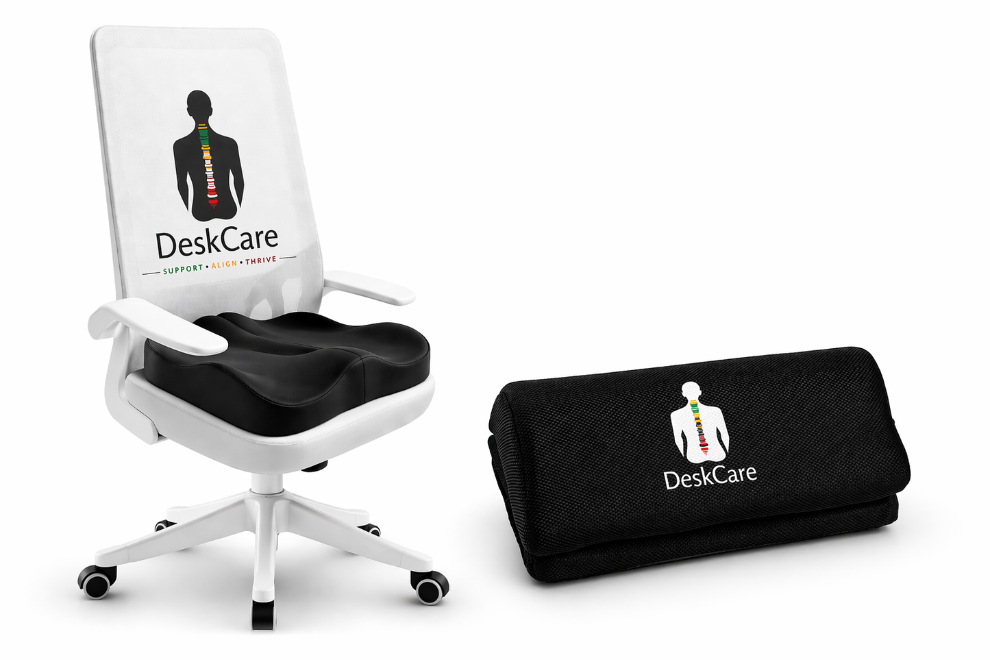 Ergonomic Comfort Set – Memory Foam Seat Cushion & Lumbar Support Bundle